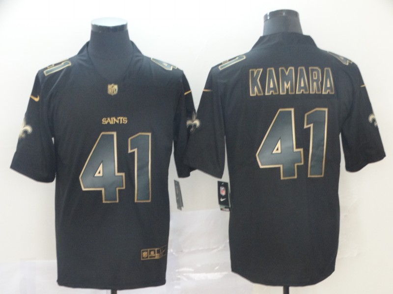 Men's New Orleans Saints Alvin Kamara #41 Black Alternate Jersey